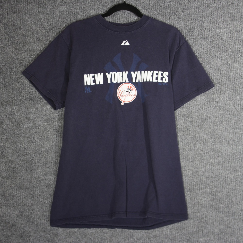 Vintage New York Yankees T Shirt Mens Large Majestic Sports Retro 2007‎